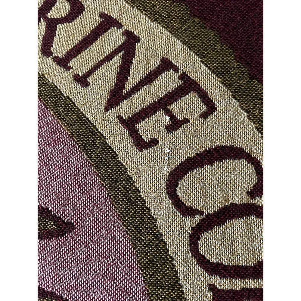 US Marine Corps USMC Personalized Military Veteran Woven Throw Blanket 48x68 VTG